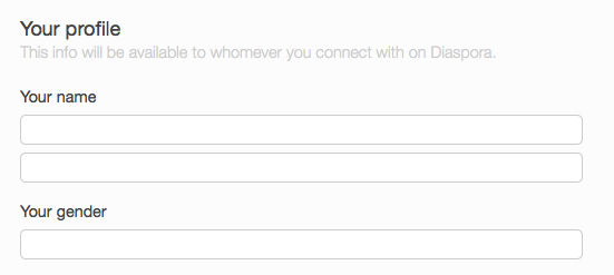 The change to a text field for gender was a divisive issue for Diaspora, shown here, but not for Metafilter who originally had such a field for over 10 years. [1]